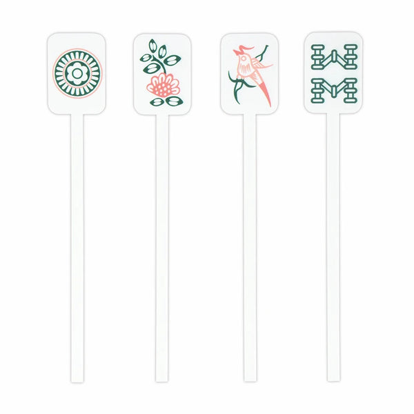 Acrylic Stir Sticks - Mahjong Tiles