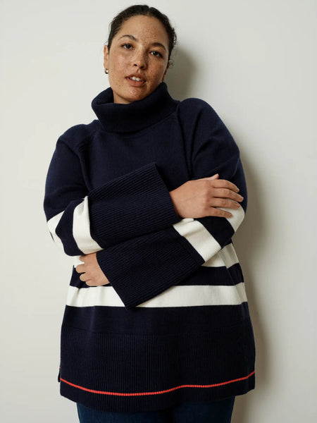 Sandra Sweater -- Navy Cream