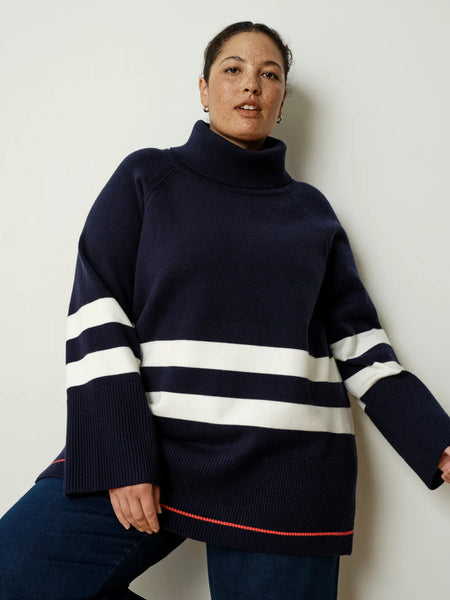 Sandra Sweater -- Navy Cream