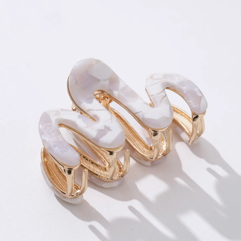 Willow Mini Squiggle Metal Clip - Pearl