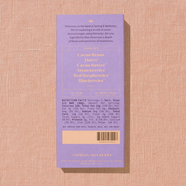 Mixed Berry Date - Sweetened Dark Chocolate