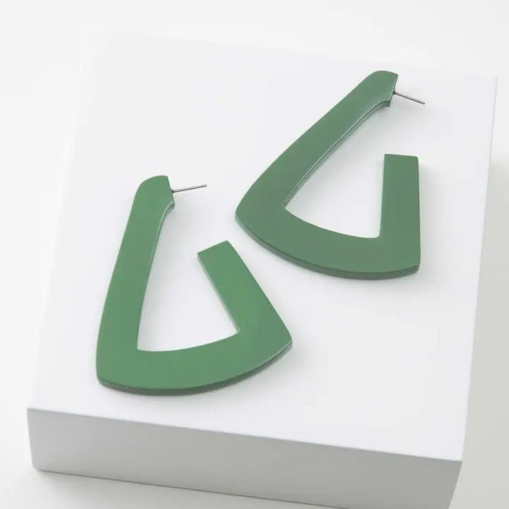 Sage Triangle Hoops