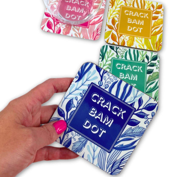 Crack Bam Dot Coasters - Set of 4