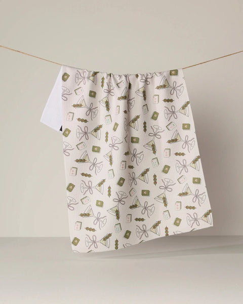 Martini Tiles Mahjong Tea Towel
