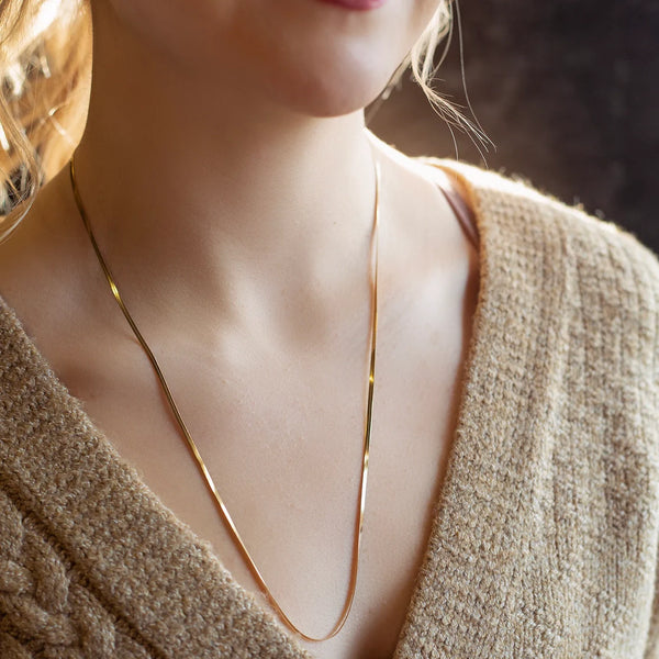 The Best is Yet to Come Necklace -- Herringbone (16")
