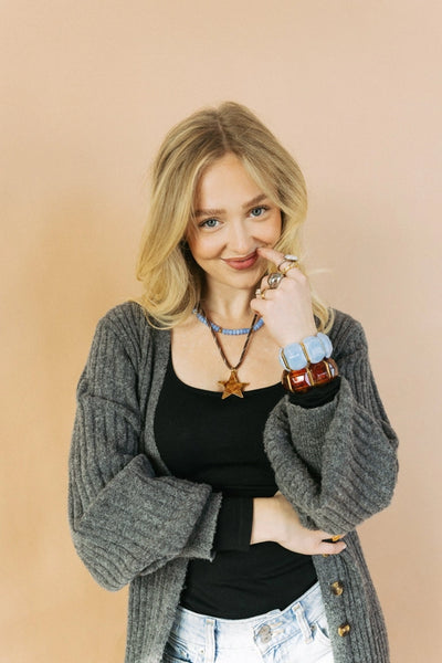 Emma Stretch Bracelet - Tortoise