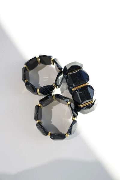 Emma Stretch Bracelet - Bold Black
