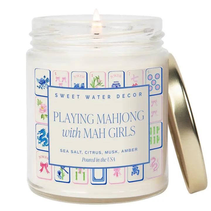 Playing Mahjong With Mah Girls Soy Candle - 9 oz