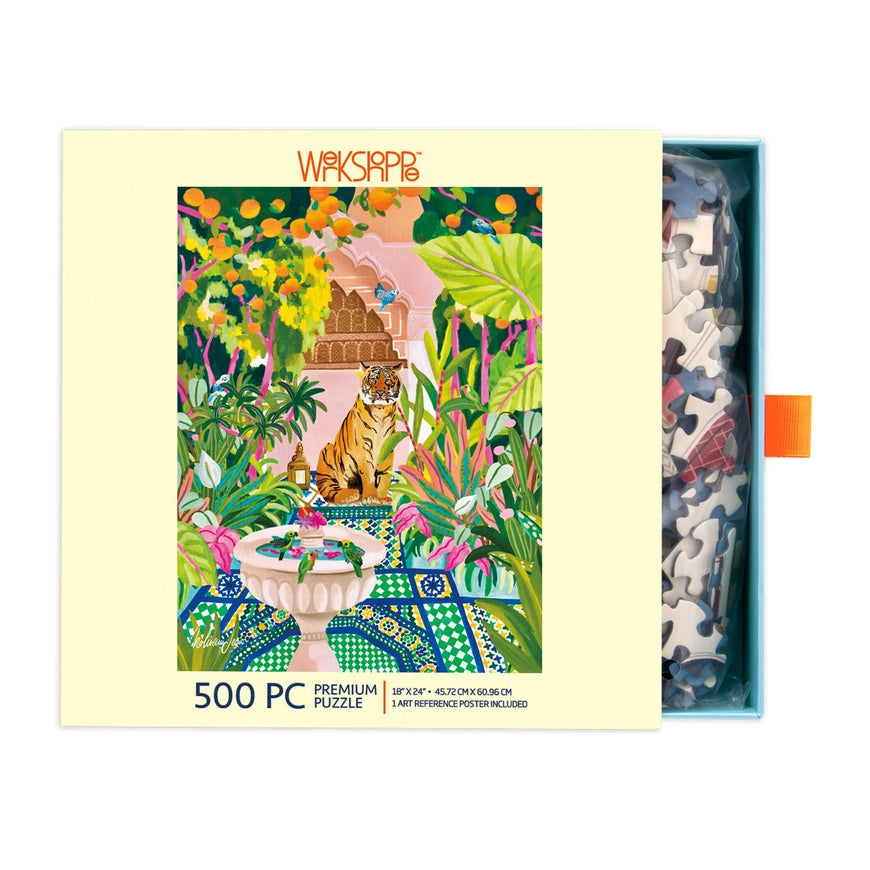 Peaceful Oasis and Tiger 500 Piece Puzzle