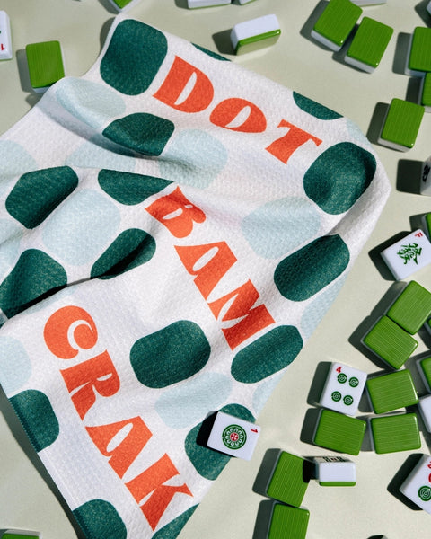 Cypress Mahjong Tile Talk Tea Towel