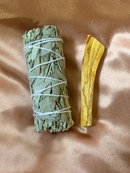 'Good Vibes' Smudge Duo - White Sage + Palo Santo