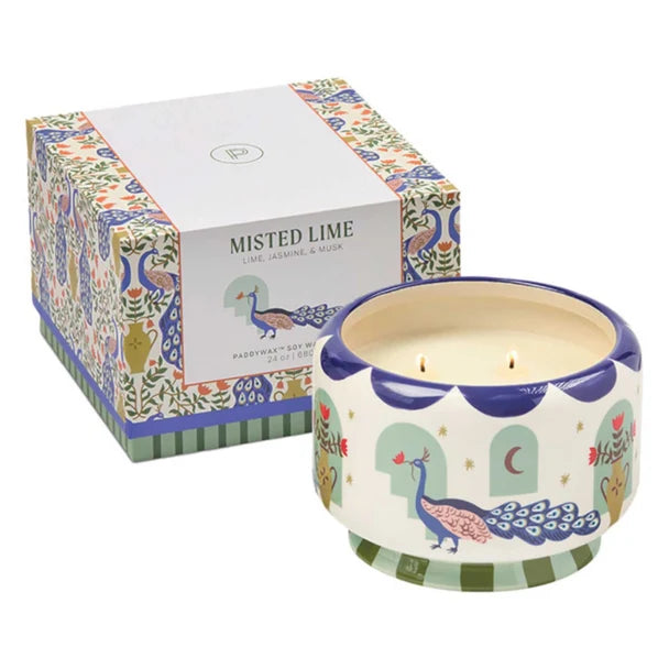 24 oz A Dopo "Peacock" Candle - Misted Lime (CANNOT SHIP)