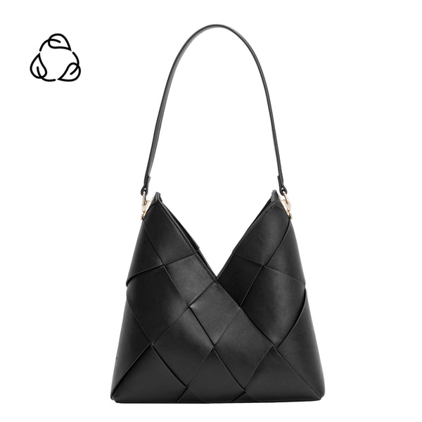 Phaedra Vegan Leather Shoulder Bag - Black