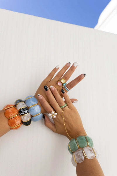 Bibi Stretch Bracelet - Black/White