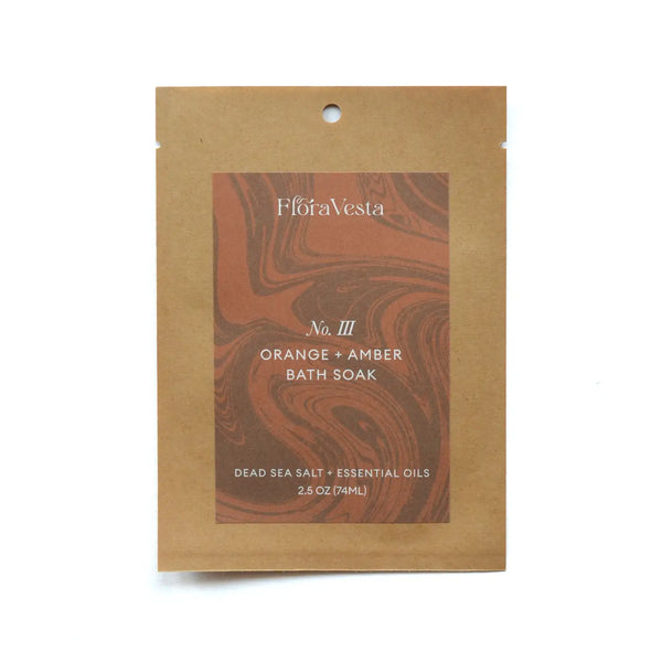 Orange & Amber Bath Salt Soak Sachet - Single Use