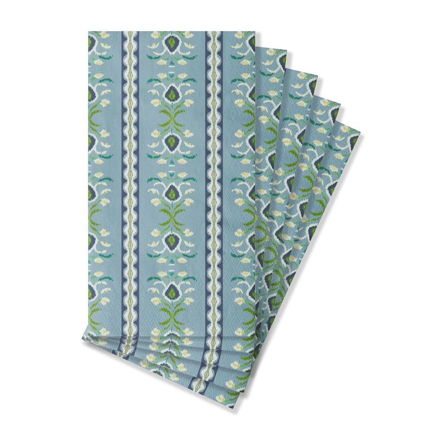 Rosemary Stripe Blue Guest Towels