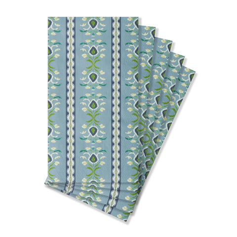 Rosemary Stripe Blue Guest Towels