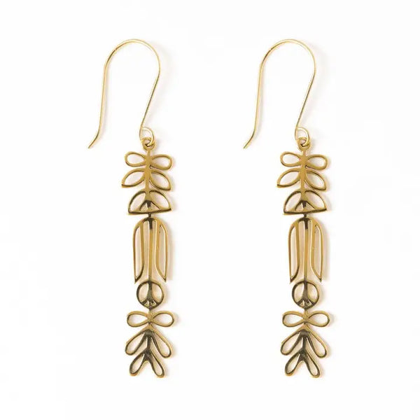 Elsa Botanical Nordic Floral Drop Earrings
