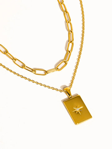 Gabin 18K Layered Astro Chain Necklace