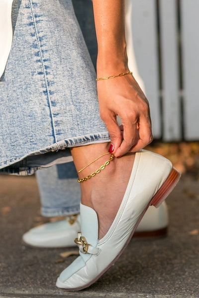 Zuri Oval Link Anklet