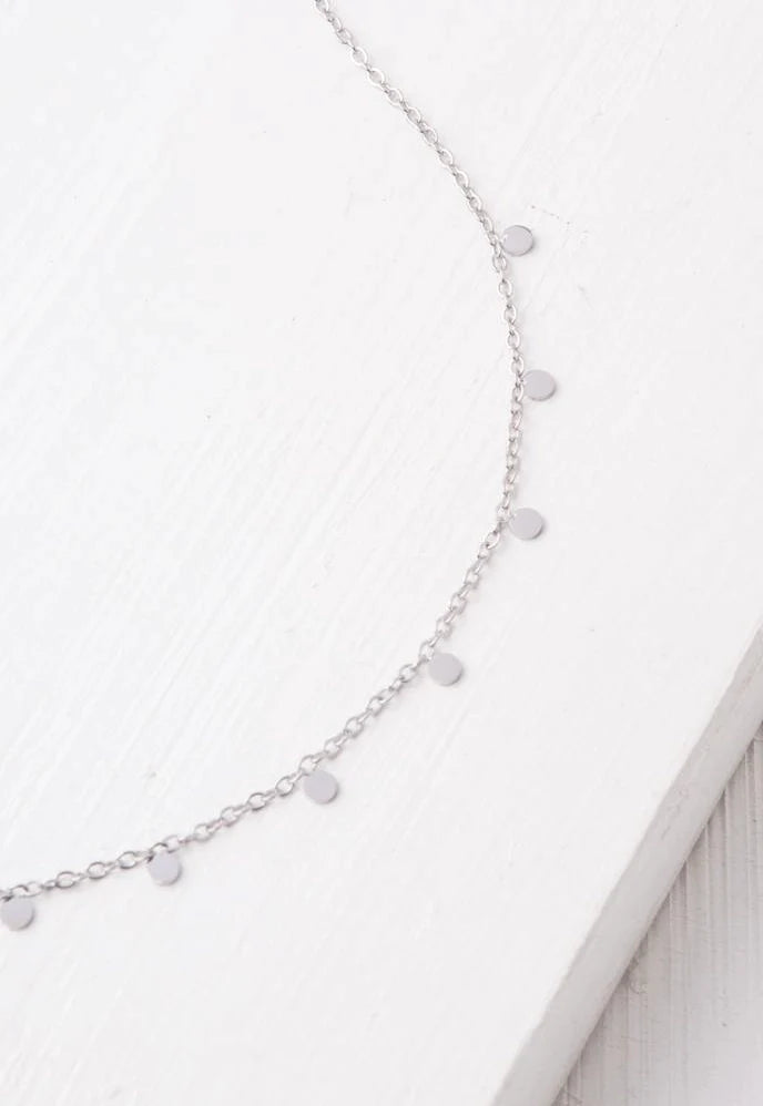Evelyn Drop Necklace - Silver