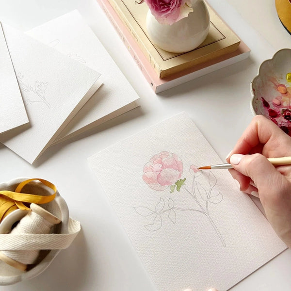 Garden Flowers Watercolor Notecard Set