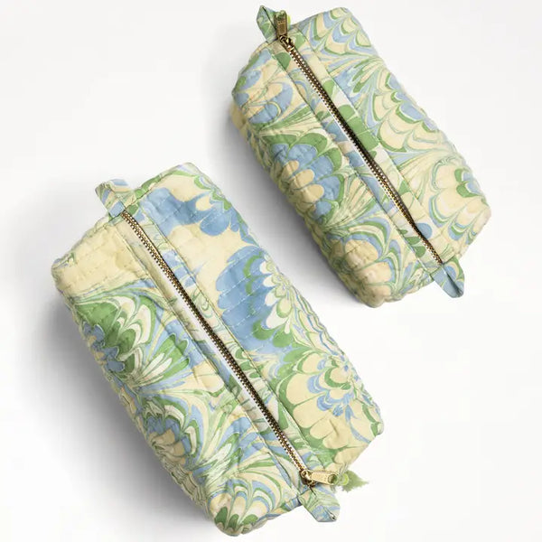 Seaglass Peacock Cosmetic Bag - Medium