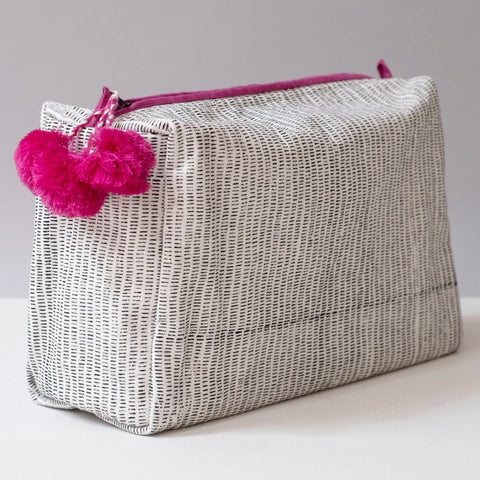 Alice Stripes Black Toiletry Bag