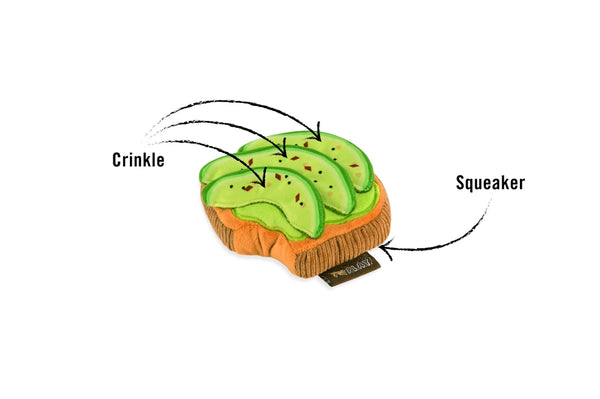 Avocado Toast - Mini Dog Toy