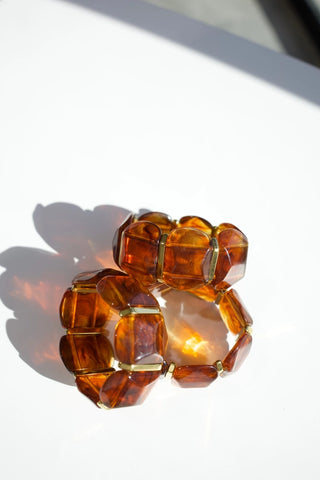 Emma Stretch Bracelet - Tortoise