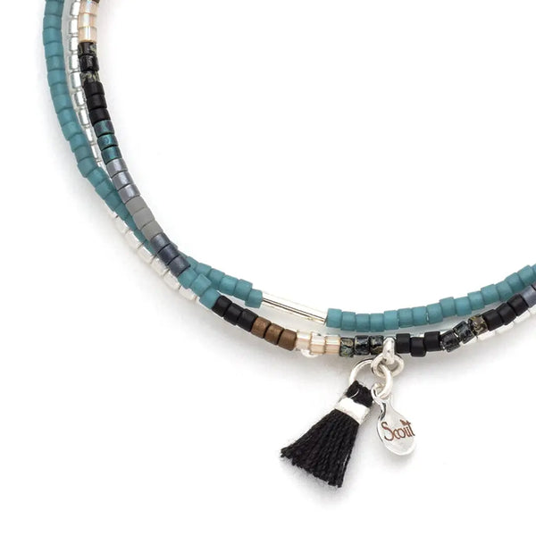 Miyuki Bracelet Trio - Black Multi / Silver