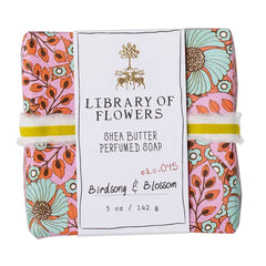 Blue Flowers & Pink Leaves Square Soap