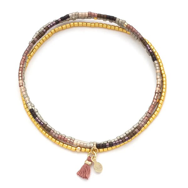 Miyuki Bracelet Trio - Bronze Multi / Gold