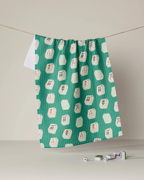 Mahjong Tile Flow Tea Towel