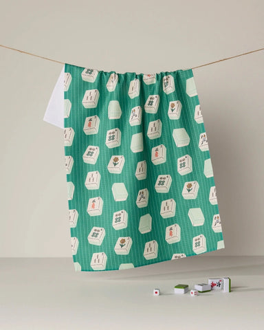 Mahjong Tile Flow Tea Towel