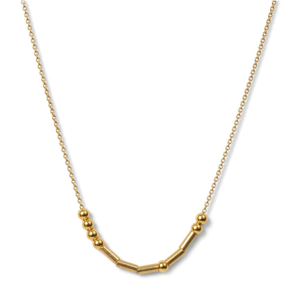 Gold Morse Code Beaded Necklace - Hope