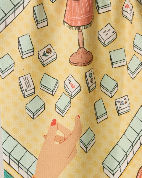 Lucky Hand Mahjong Tea Towel