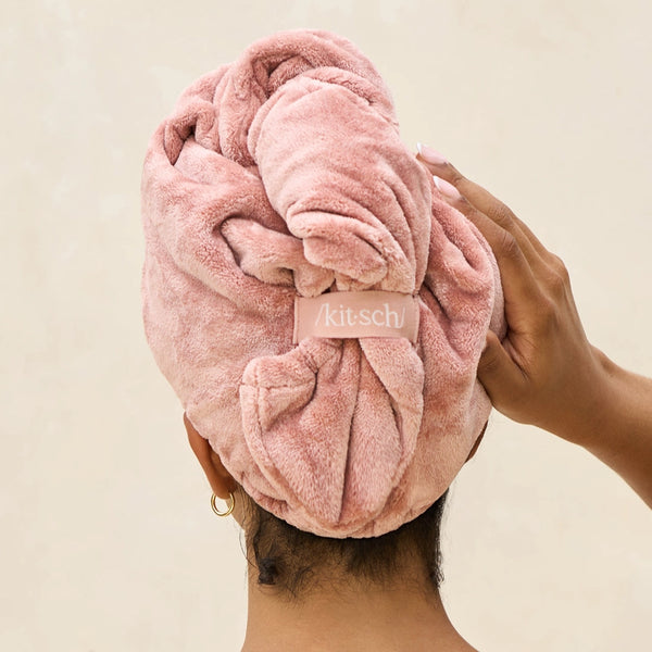 Plush Microfiber Hair Towel - Terracotta