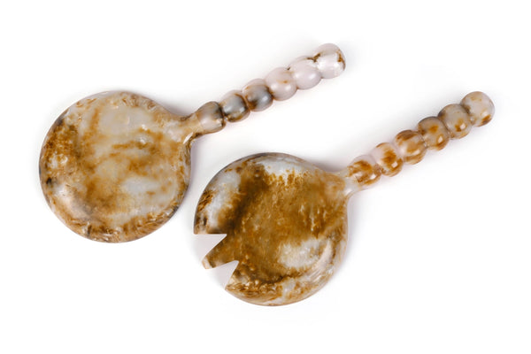 Resin Salad Server - Brown