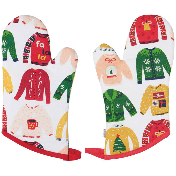 Ugly Christmas Sweater Oven Mitts - Set of 2