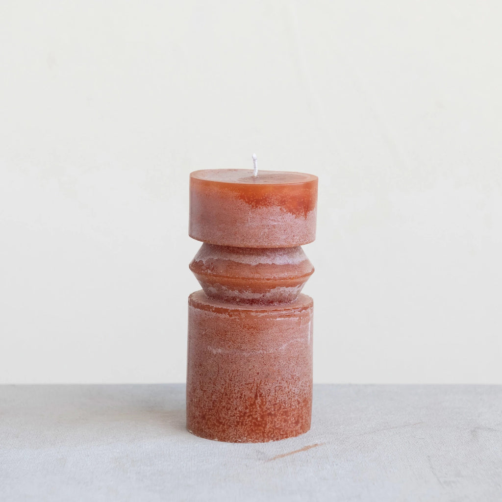 Unscented Totem Pillar Candle - Spice