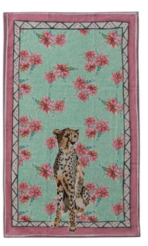 Botanical Safari Animal Tea Towel - Cheetah