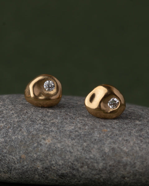 Pebble Studs - Clear