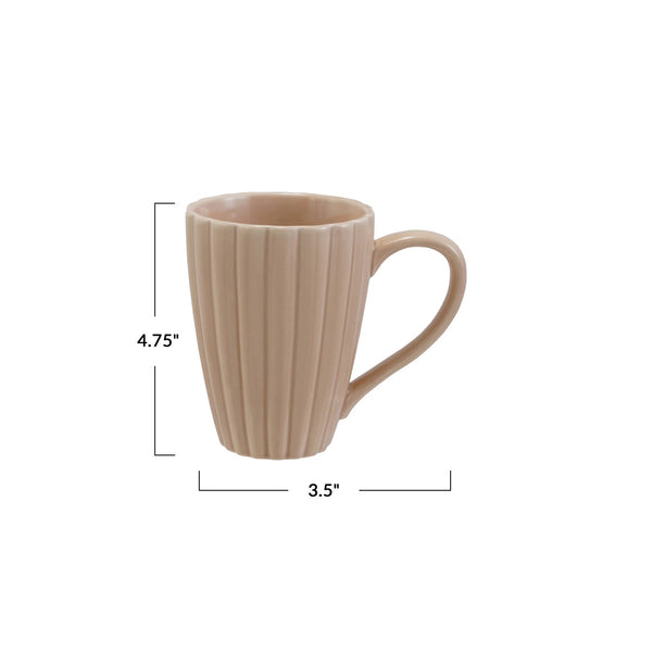Ribbed Mug - Cream
