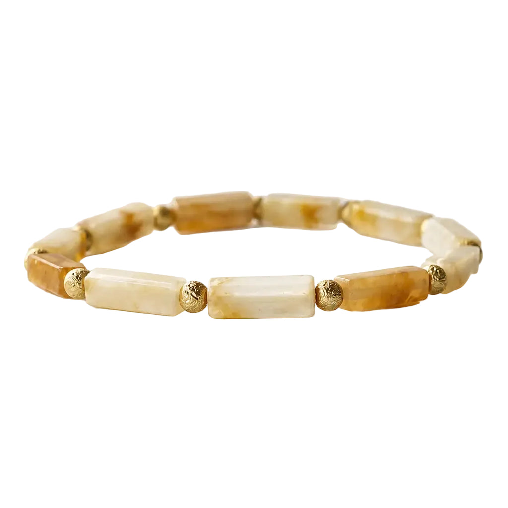 Cube Gemstone Bracelet - Cherry Quartz
