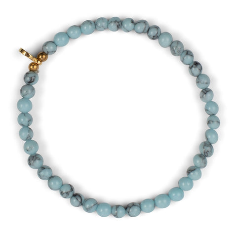 Stone Stacking Bracelet - Light Blue Howlite
