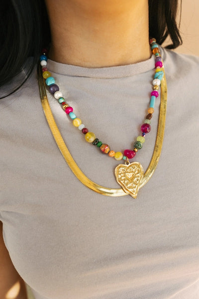 Mia Herringbone Necklace - 18"
