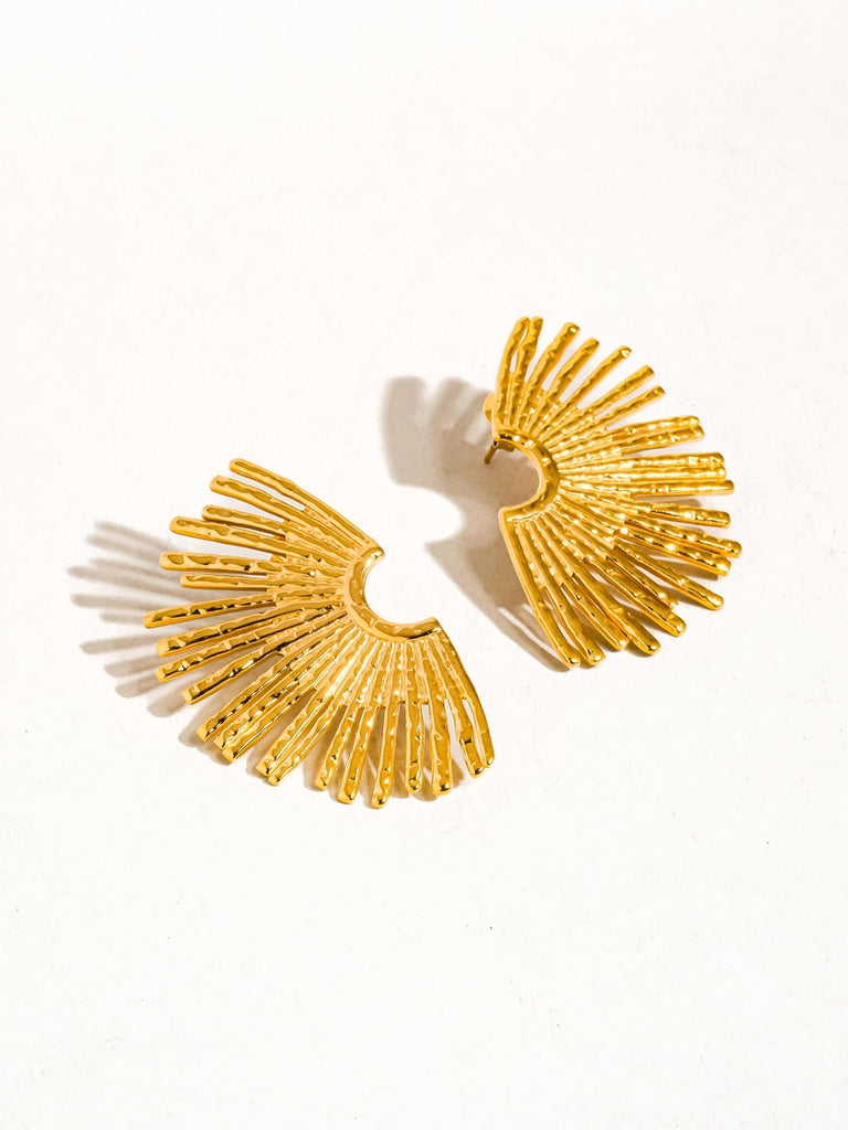 Bisous 18K Sunburst Earrings