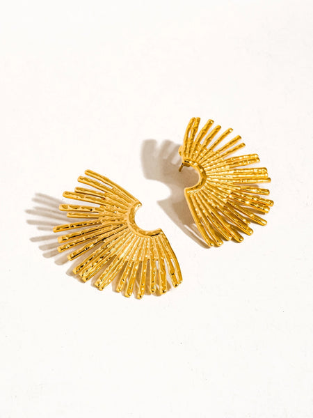 Bisous 18K Sunburst Earrings