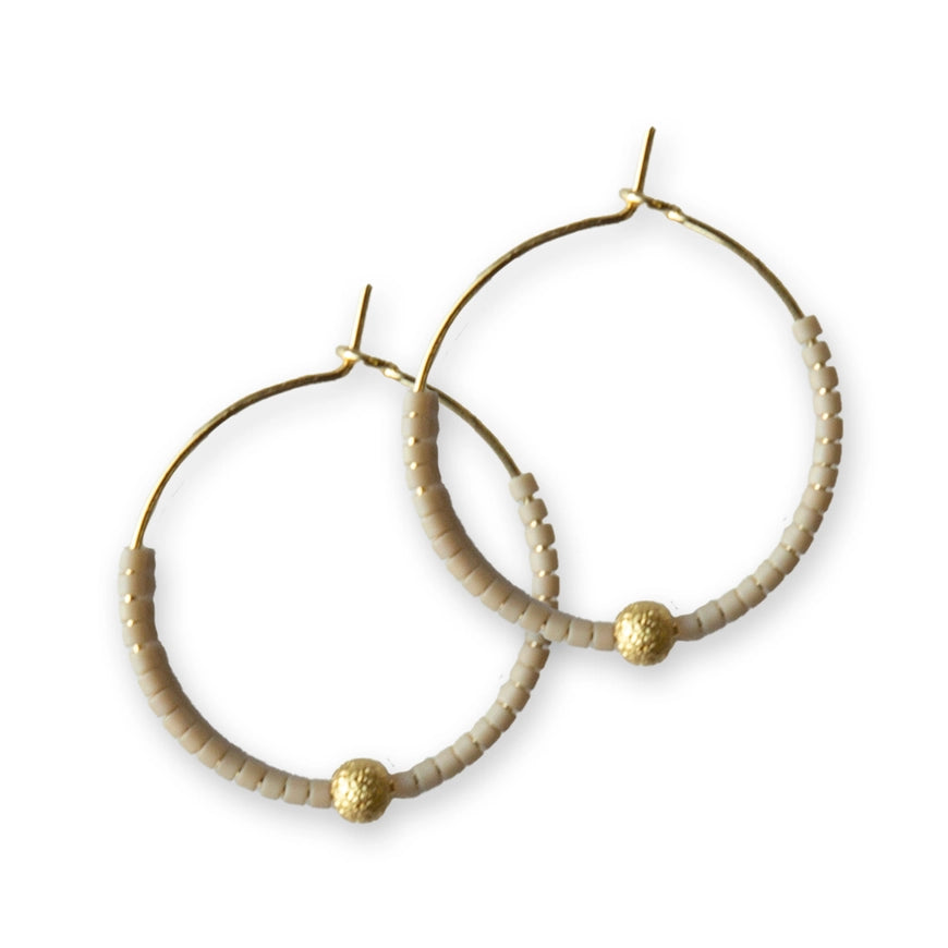 Sprinkle Hoop Earring - Latte